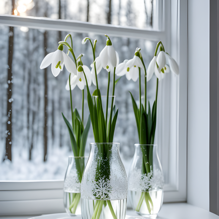 weisse Schneeglöckchen