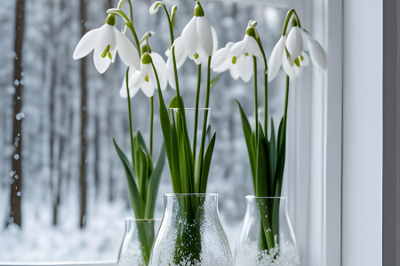 weisse Schneeglöckchen